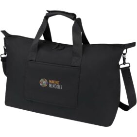 Turner 15.6" GRS recycled laptop duffel bag 36L – Solid black with logo