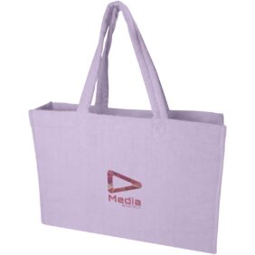Siam GRS recycled terry beach tote bag 13L – Lilac with logo