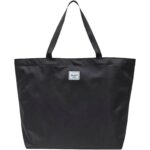 Herschel Classic™ recycled tote bag 19L – Solid black front view