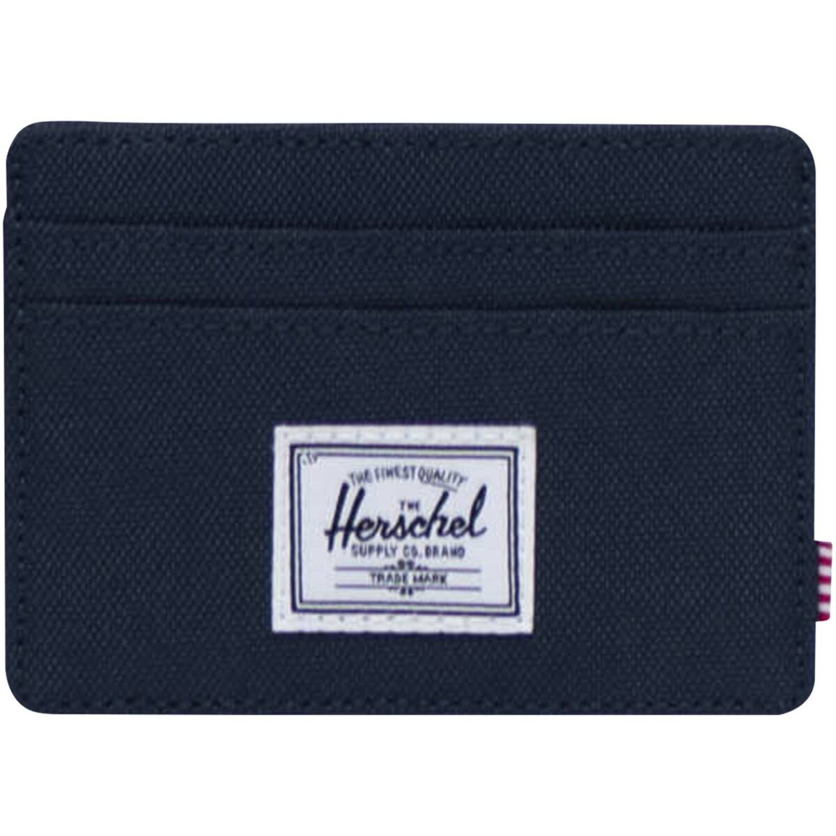 Herschel Charlie recycled RFID card holder – Navy front view