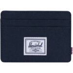 Herschel Charlie recycled RFID card holder – Navy front view