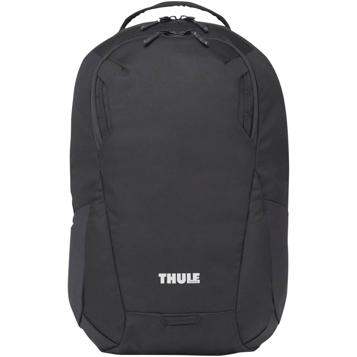 Thule Lumion 16" recycled laptop backpack – Solid black front view