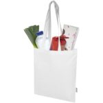 Madras Blend 140 g/m² GRS recycled cotton tote bag 7L – White extra view