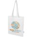 Madras Blend 140 g/m² GRS recycled cotton tote bag 7L – White with logo