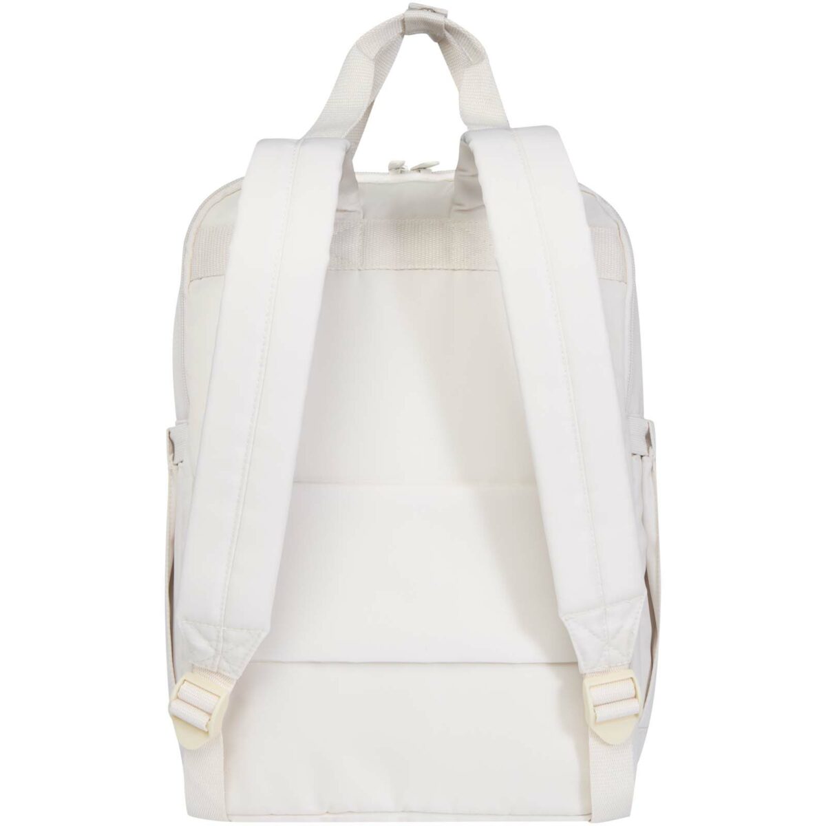 Trip 14” Aware™ recycled travel laptop backpack 9L – Off white back view