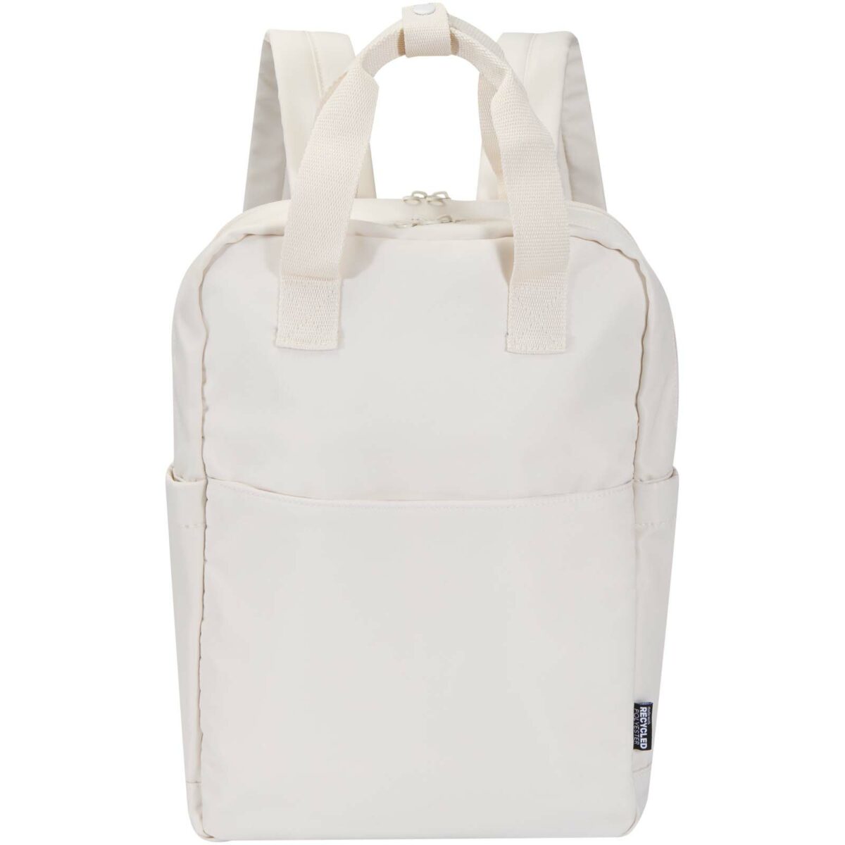 Trip 14” Aware™ recycled travel laptop backpack 9L – Off white front view