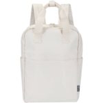 Trip 14” Aware™ recycled travel laptop backpack 9L – Off white front view