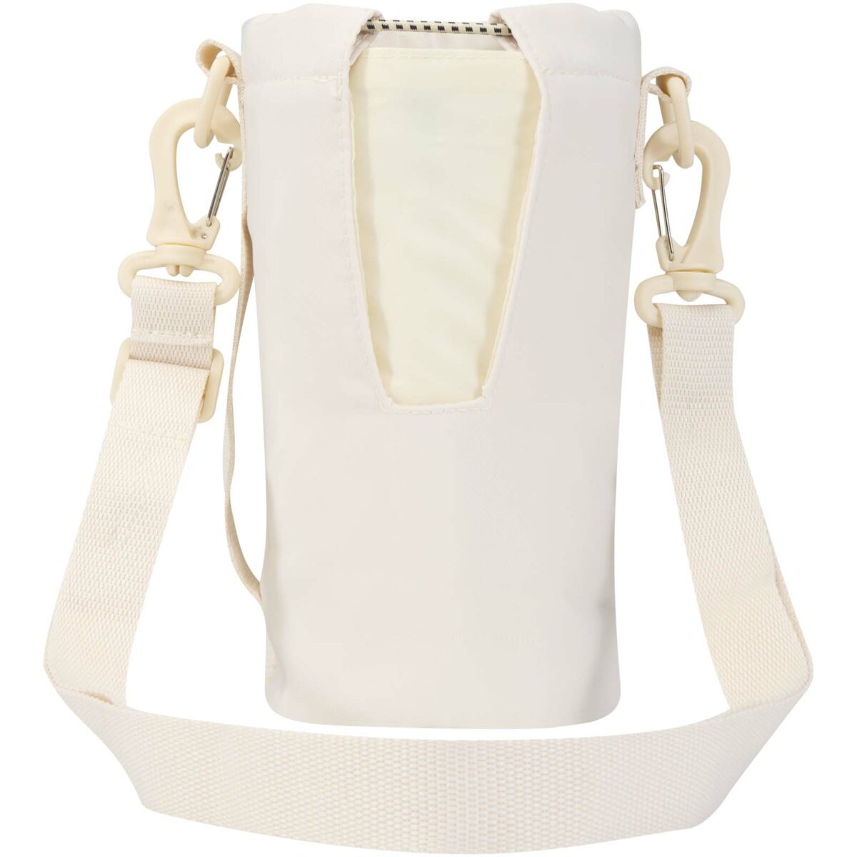 Trip Aware™ recycled travel bottle bag 2L – Off white back view
