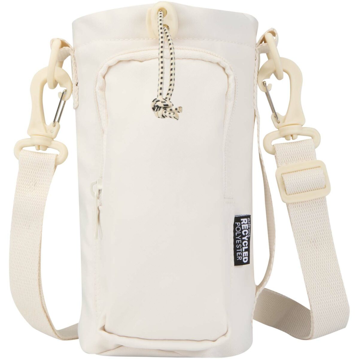 Trip Aware™ recycled travel bottle bag 2L – Off white front view