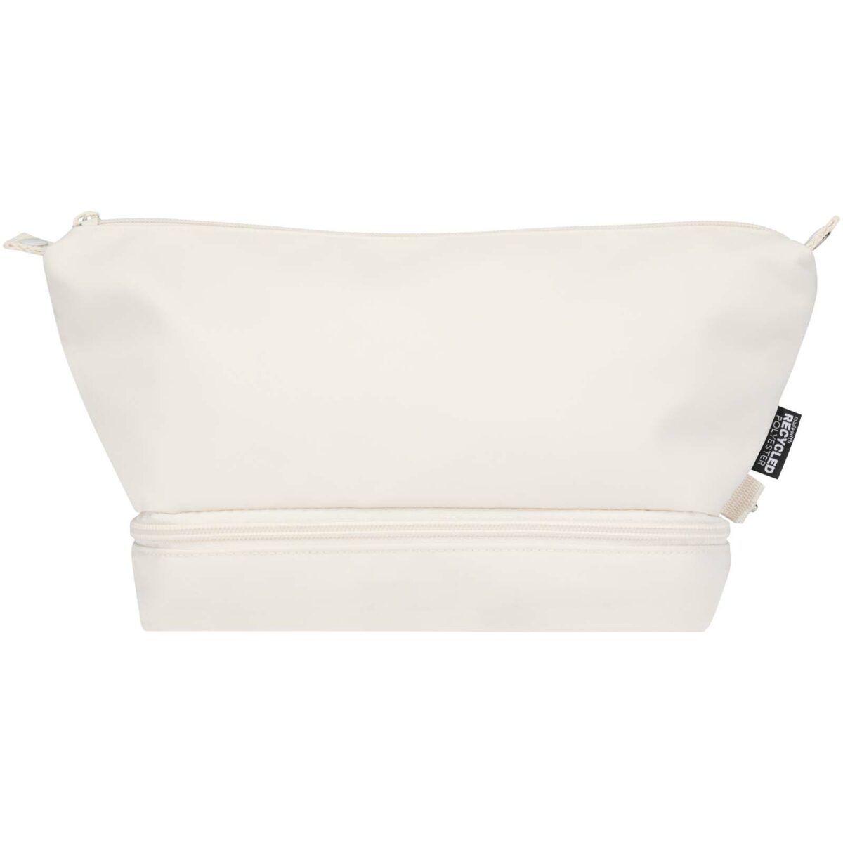 Trip Aware™ recycled travel toiletry bag 6L – Off white front view