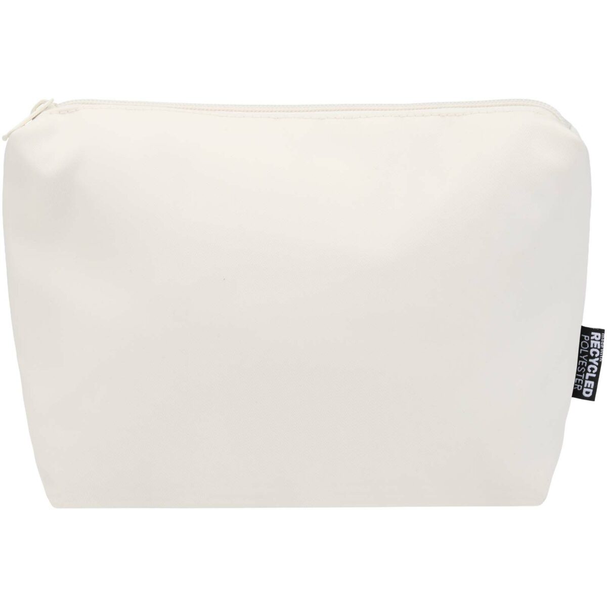 Trip Aware™ recycled travel toiletry pouch 2L – Off white front view