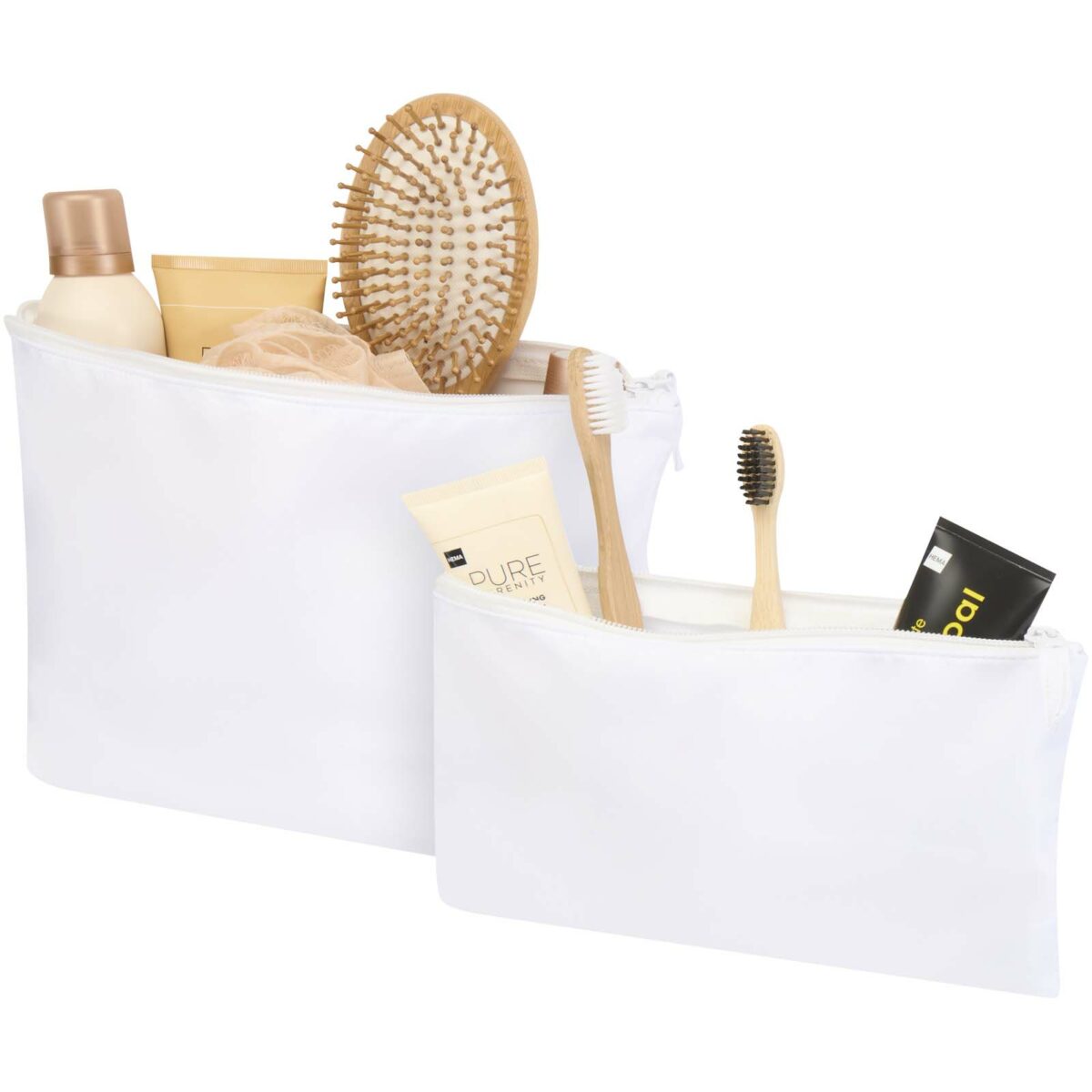 Swift GRS recycled toiletry bag set – White extra view