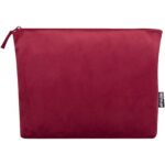 Swift GRS recycled velvet toiletry bag set – Burgundy front view