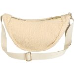 Bear GRS recycled sherpa crossbody bag 3L – Natural back view