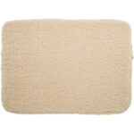 Bear 13" GRS recycled sherpa laptop sleeve 2L – Natural back view