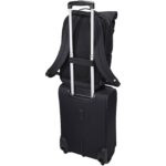 Case Logic Variate 17" recycled expandable roll-top laptop backpack – Solid black extra view