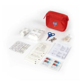 Basic 31-piece First Aid kit – Red with logo