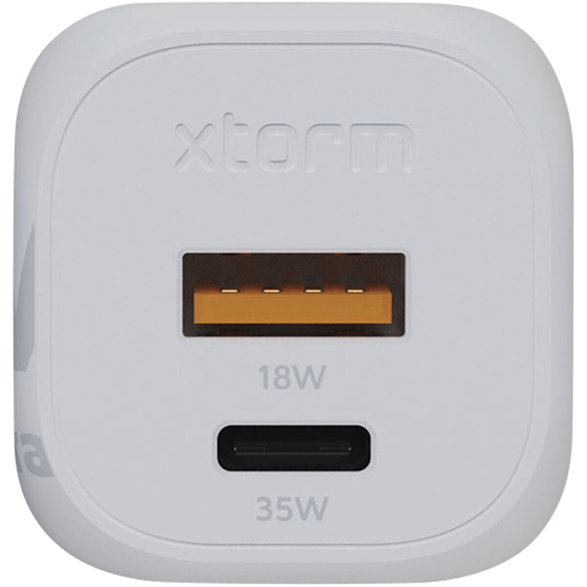 Xtorm XEC035 GaN² Ultra 35W wall charger – White front view