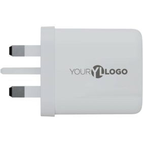 Xtorm XEC067G GaN² Ultra 67W wall charger - UK plug – White with logo
