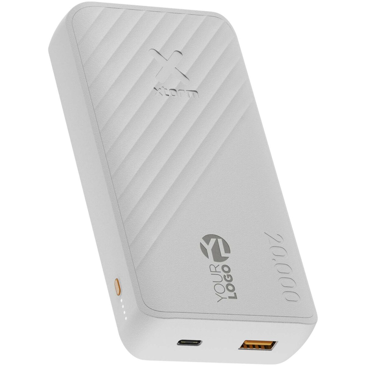 Xtorm XG220 Go2 15W 20.000 mAh fast charge power bank – White with logo