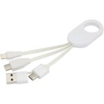Troop 4-in-1 recycled plastic charging cable – White extra view