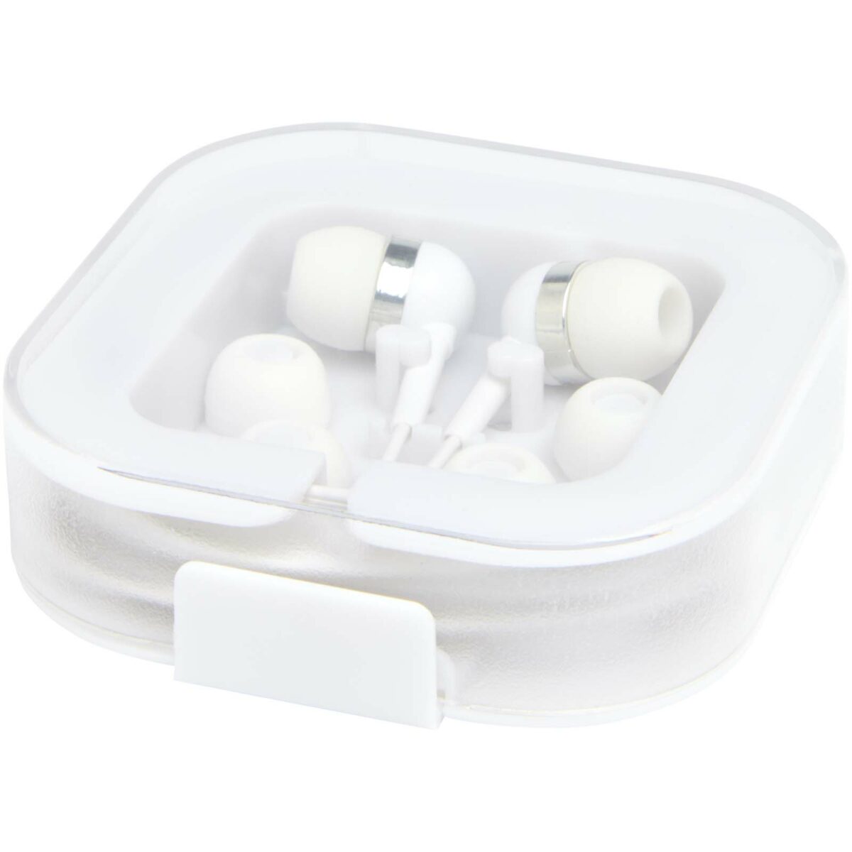 Baekdu wired Type-C headset with recycled plastic storage box – White extra view