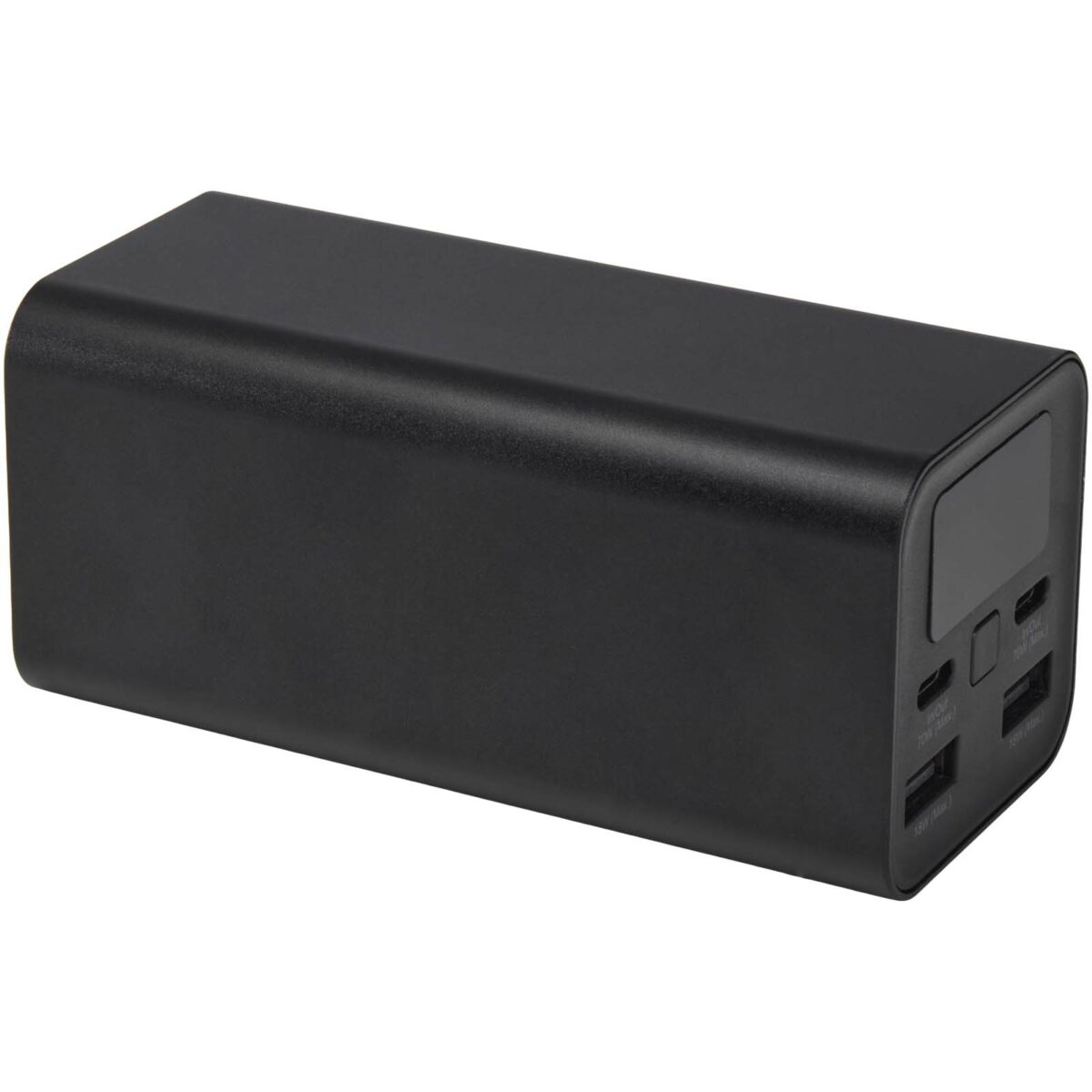 Acamar 20.000 mAh 70W recycled aluminium laptop power bank – Solid black extra view
