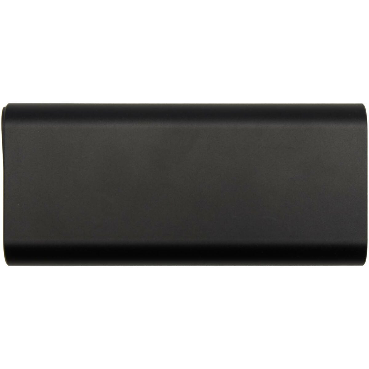 Acamar 20.000 mAh 70W recycled aluminium laptop power bank – Solid black front view