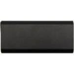 Acamar 20.000 mAh 70W recycled aluminium laptop power bank – Solid black front view