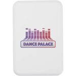 Acrab 5000 mAh 15W magnetic wireless power bank with 20W PD - made from recycled plastic – White with logo