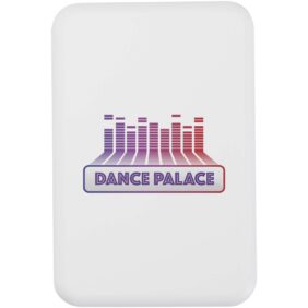 Acrab 5000 mAh 15W magnetic wireless power bank with 20W PD - made from recycled plastic – White with logo