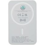 Acrab 10.000 mAh 15W magnetic wireless power bank with 20W PD - made from recycled plastic – White back view