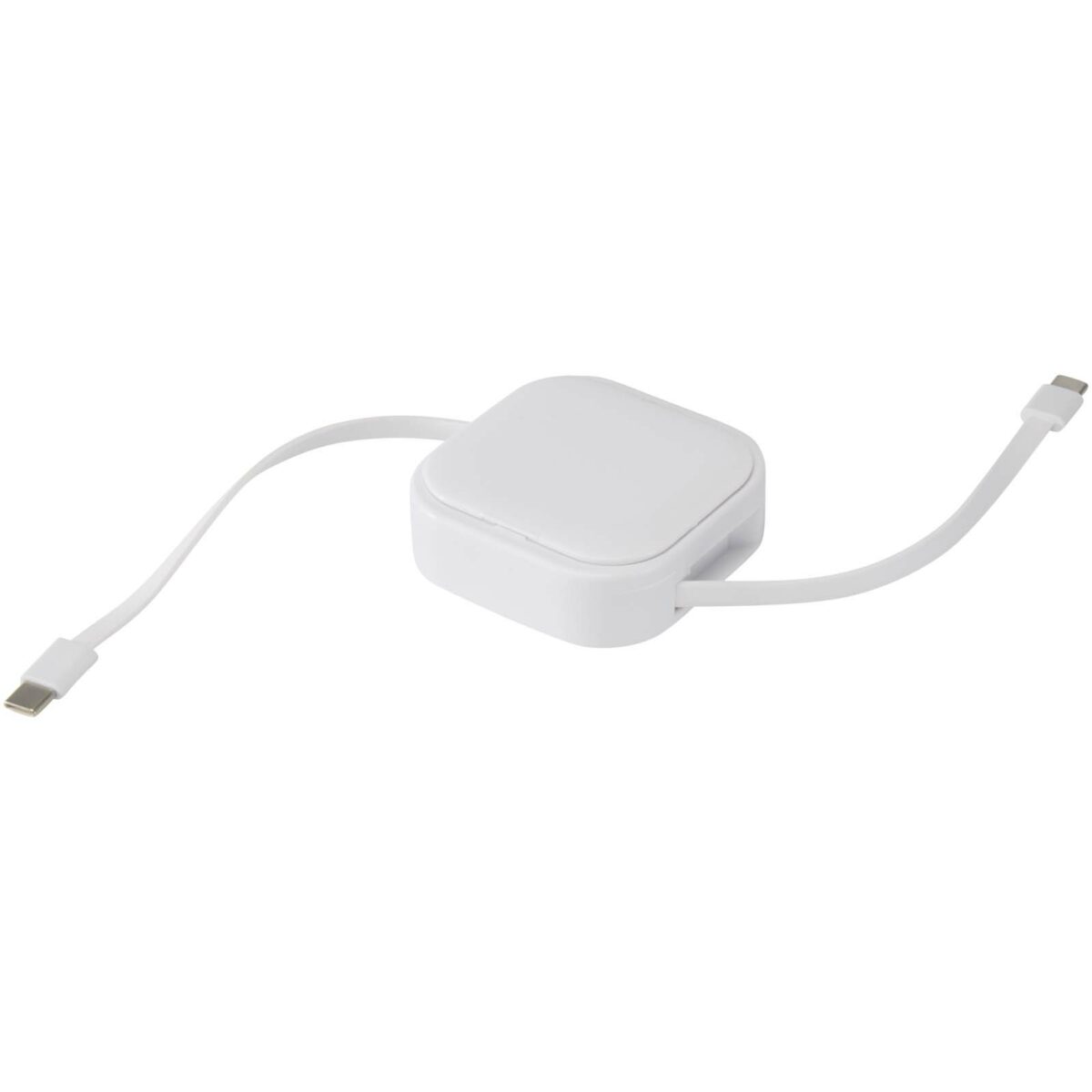 Gloas 5-in-1 recycled retractable data sync and 100W fast charge cable with smartphone tool kit – White extra view