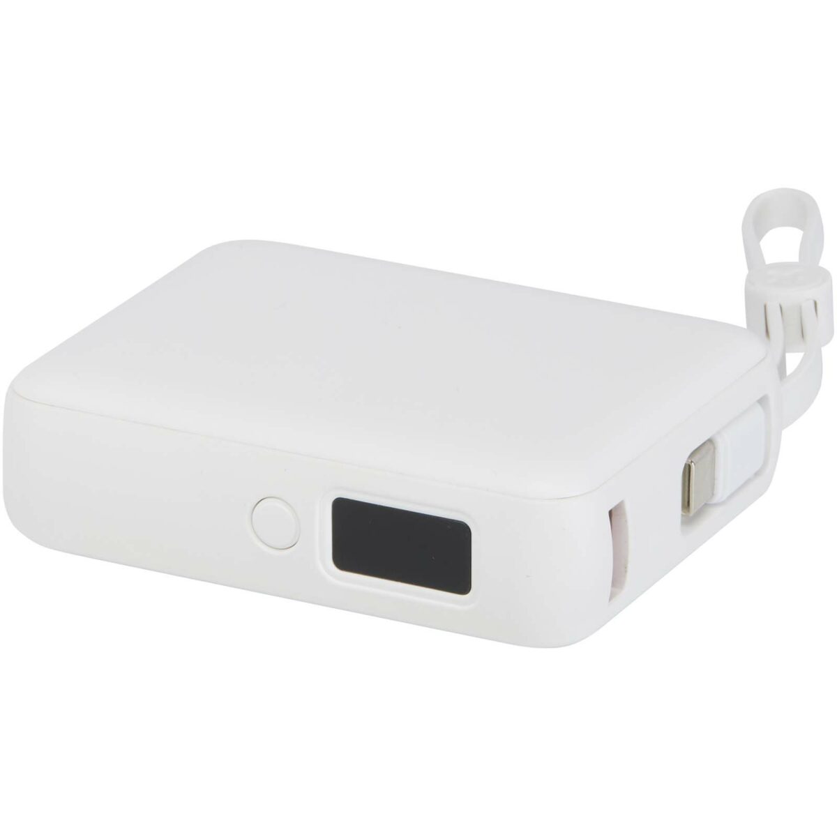 Acrux 10.000 mAh 35W tablet power bank with built in Type-C cable - made from recycled plastic – White extra view