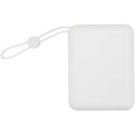 Acrux 10.000 mAh 35W tablet power bank with built in Type-C cable - made from recycled plastic – White front view