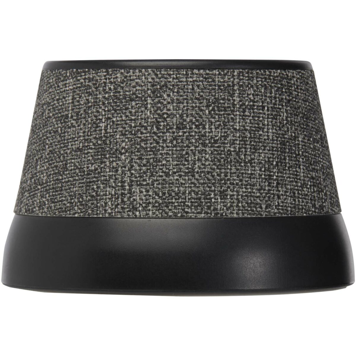Horna 3W recycled plastic magnetic wireless speaker – Solid black front view