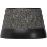 Horna 3W recycled plastic magnetic wireless speaker – Solid black front view