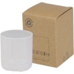 Hunor 3W recycled plastic wireless speaker – White with logo
