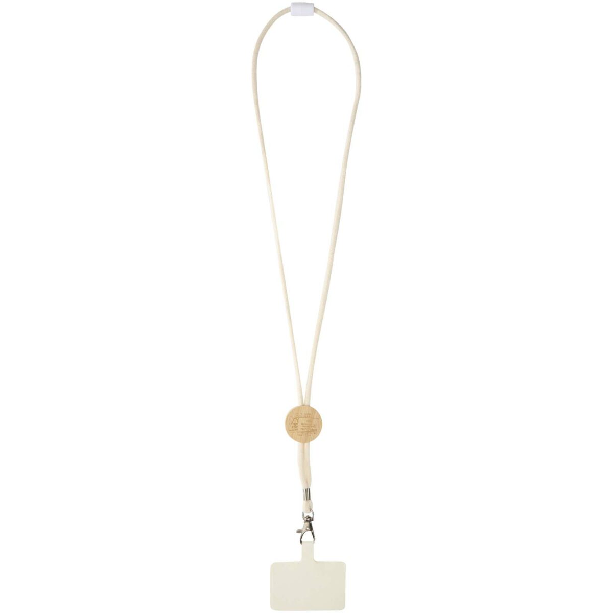 Adhab smartphone lanyard with bamboo details – White back view