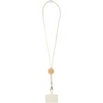Adhab smartphone lanyard with bamboo details – White back view