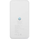 Intan 10.000 mAh 10W recycled plastic power bank – White back view