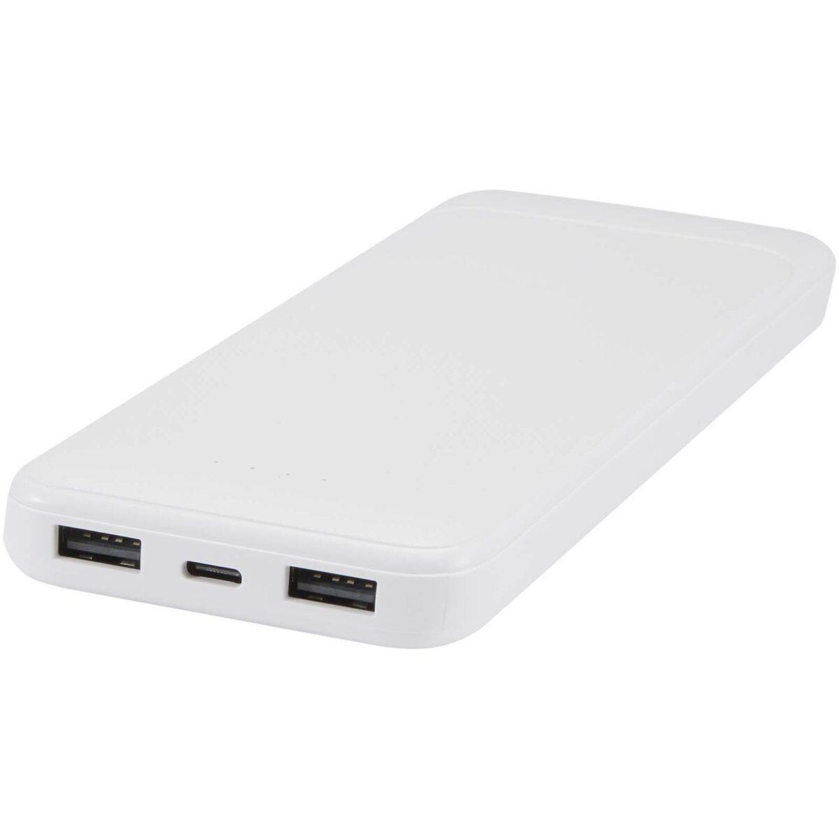 Adhil 10.000 mAh 10W recycled plastic power bank with 2 built-in cables – White extra view