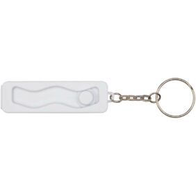 Aggia recycled plastic phone stand with fidget toy – White front view