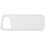 Alkes 5000 mAh 12W recycled plastic water resistant power bank with carabiner – White front view