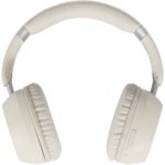 Hoggar recycled plastic over-ear foldeable ANC and ENC headphones – White front view