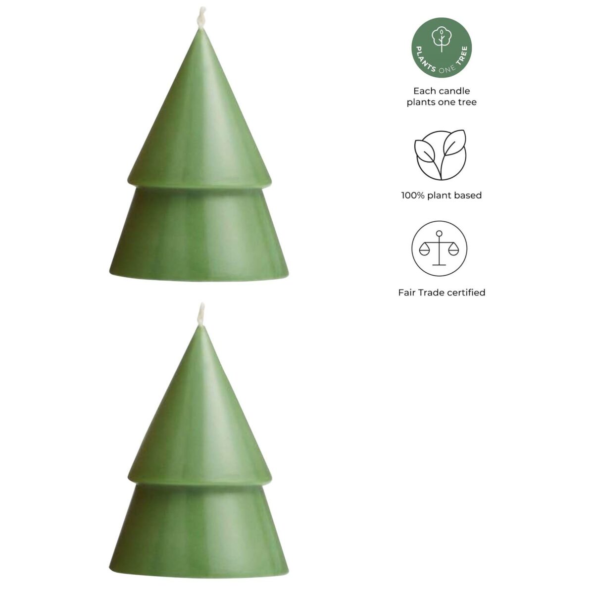 Originalhome Xmas tree candle set of 2 - M – Heather green extra view