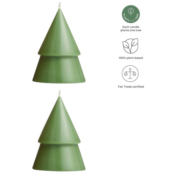 Originalhome Xmas tree candle set of 2 - M – Heather green extra view