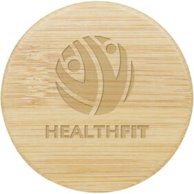 Lustre bamboo mirror – Natural with logo