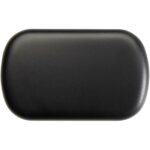 Hush earplugs – Solid black front view
