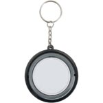 Spinx recycled plastic gyroscope fidget keychain – Solid black back view